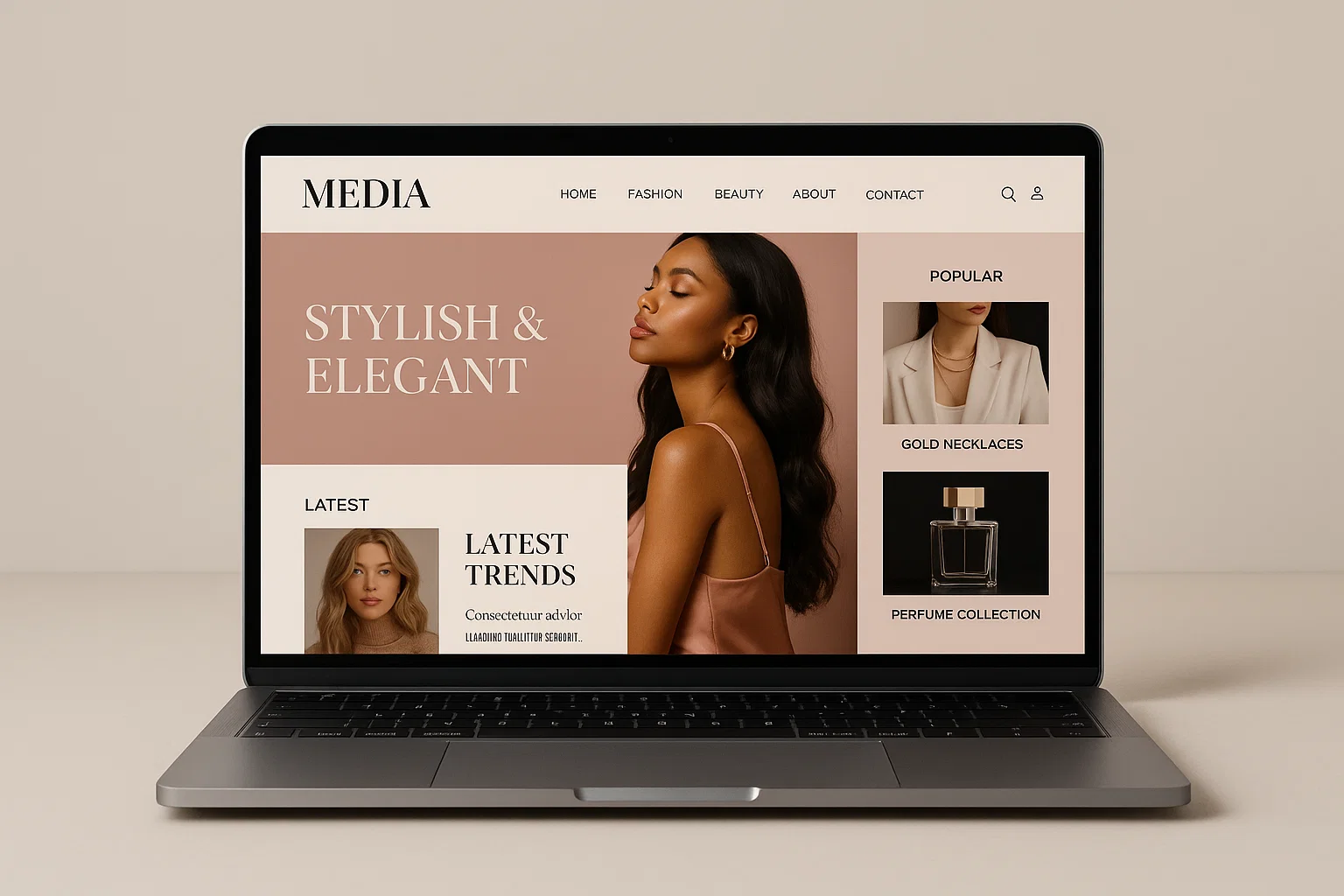 Media website after