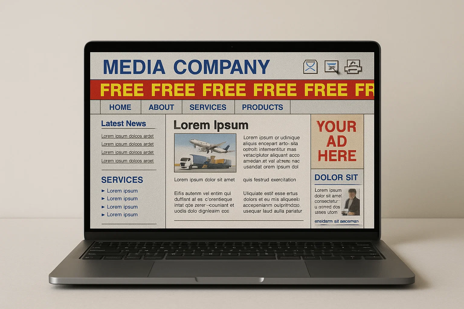 Media Website Before