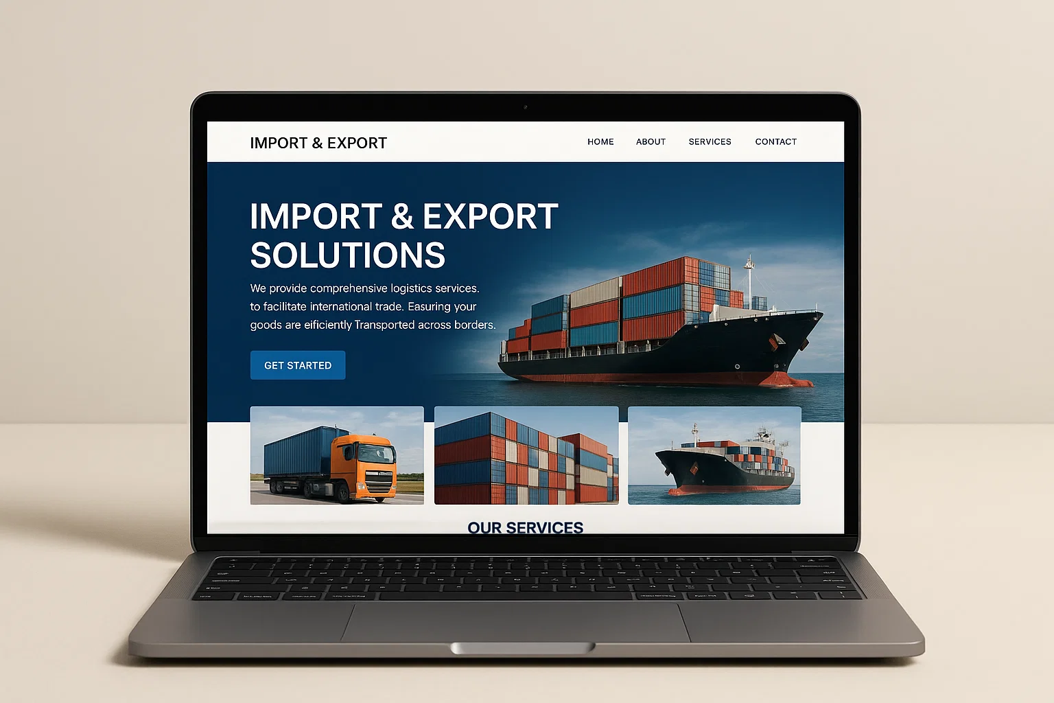 Trading website after